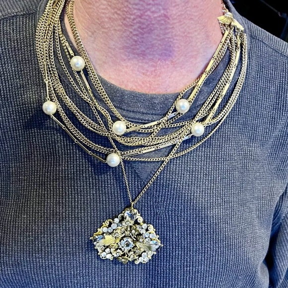 MADE IN THE DEEP SOUTH  one of kind statement necklace - Picture 4 of 16